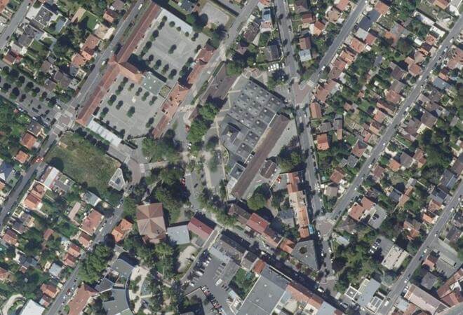Vue aérienne Marché Jules Ferry, Savigny-sur-Orge