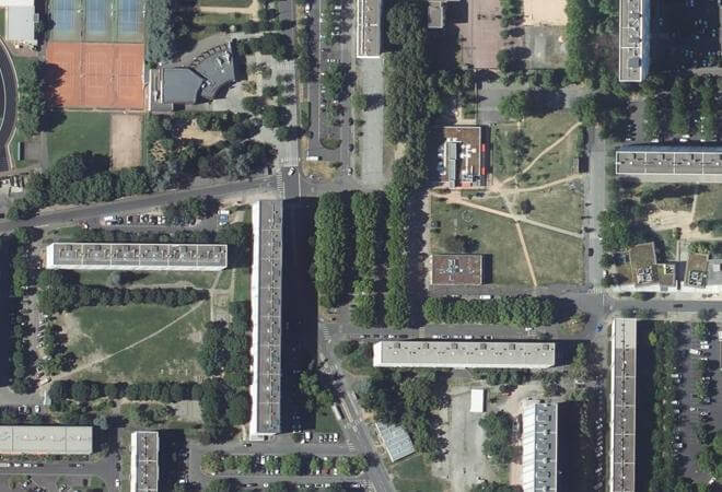 Vue aérienne Marché La Gauthière, Clermont-Ferrand