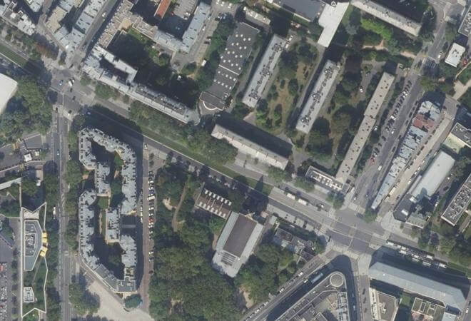 Vue aérienne Marché Lefebvre, Paris
