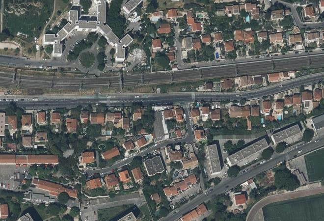 Vue aérienne Marché Lombard, Marseille