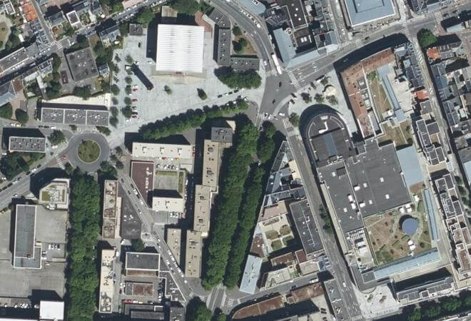 Vue aérienne Marché lundi, mercredi, vendredi, Le Havre
