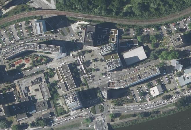 Vue aérienne Marché Malakoff Pré-Gauchet, Nantes