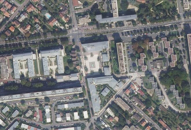 Vue aérienne Marché Marcel Noutary, Rueil-Malmaison
