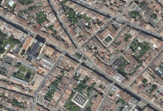 Vue aérienne Marché Marie Brizard, Bordeaux