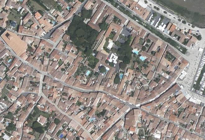 Vue aérienne Marché médiéval, La Flotte