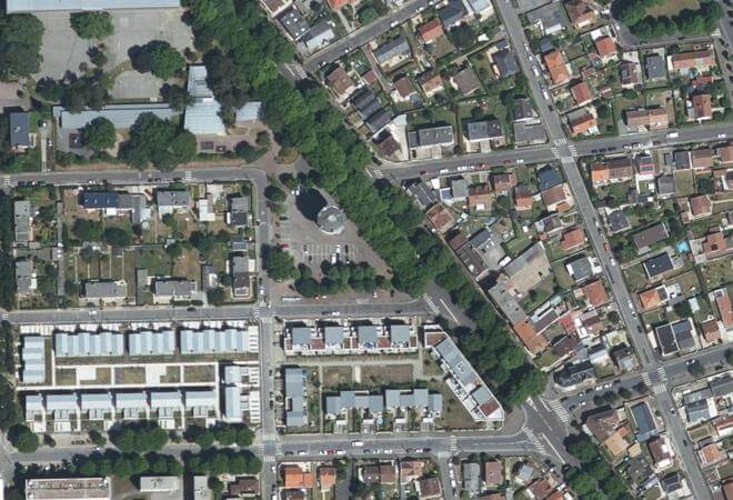 Vue aérienne Marché mercredi et vendredi, Le Havre