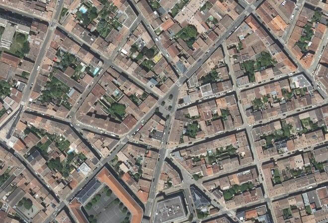 Vue aérienne Marché Michel Suffran, Bordeaux