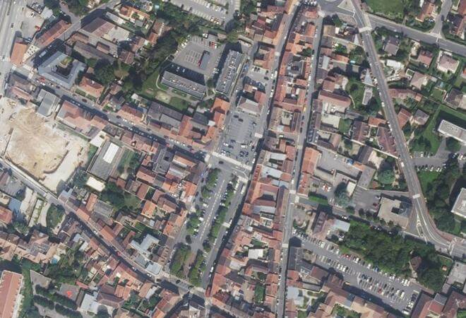 Vue aérienne Marché, Montlhéry