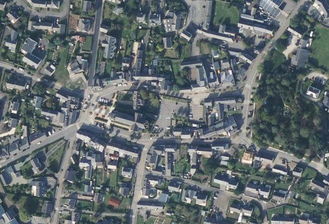 Vue aérienne Marché Municipal, Goven