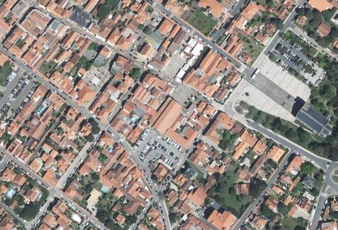 Vue aérienne Marché Municipal, Soulac-sur-Mer