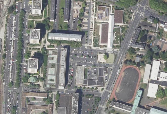 Vue aérienne Marché Munster, Orléans