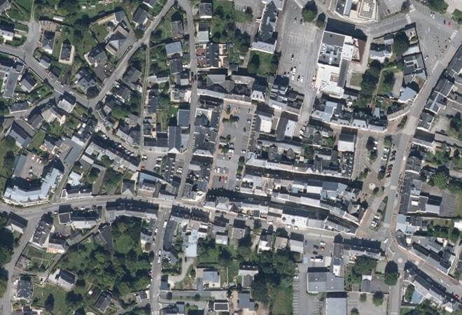 Vue aérienne Marché, Muzillac