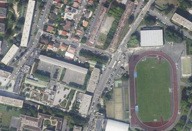 Vue aérienne Marché Nord - Hélène Boucher, Fresnes