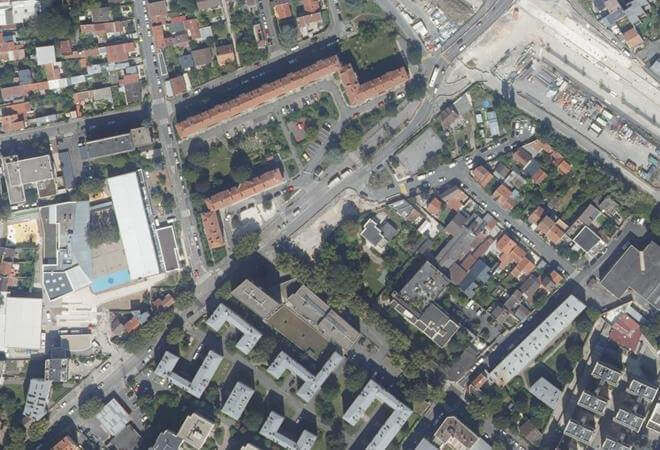 Vue aérienne Marché Paul Signac, Montreuil
