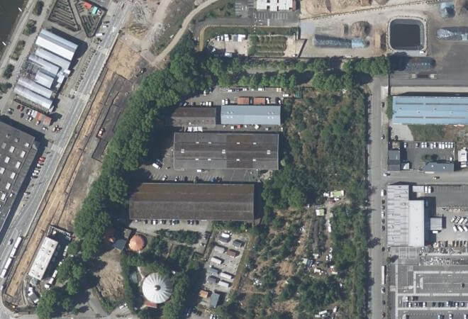 Vue aérienne Marché Paysan de l'Île, Nantes