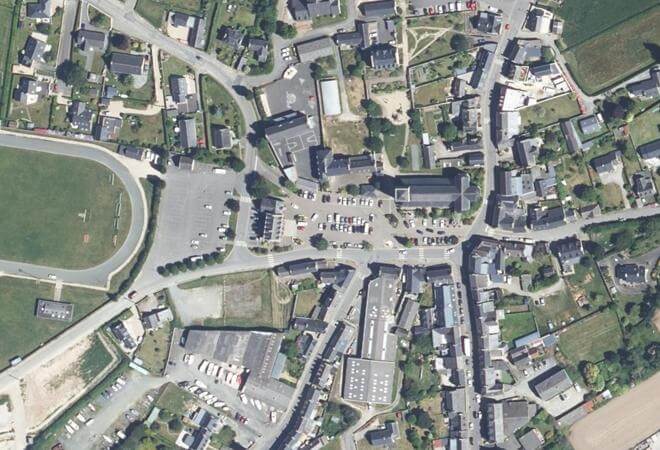 Vue aérienne Marché Penvénan, Penvénan