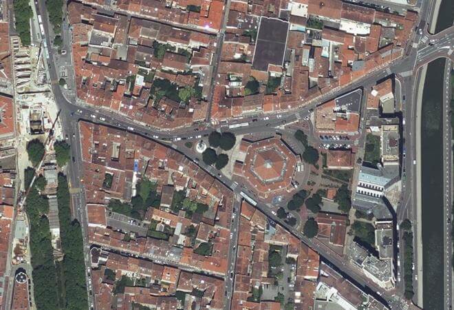 Vue aérienne Marché Place Dupuy, Toulouse