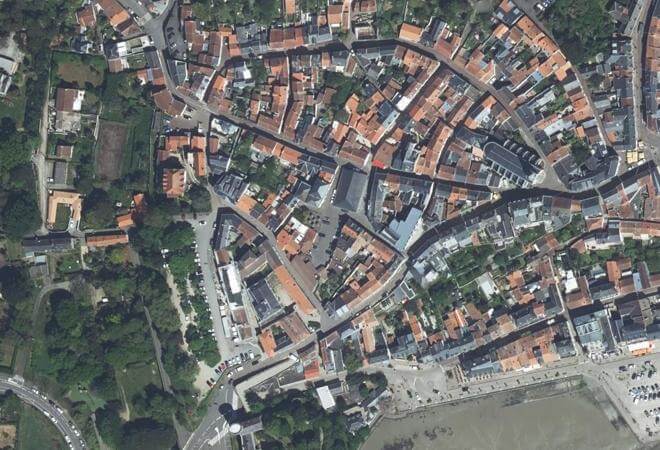 Vue aérienne Marché, Pornic