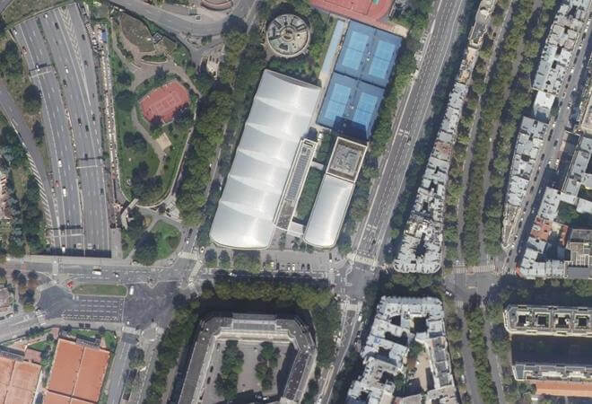 Vue aérienne Marché Porte Molitor, Paris