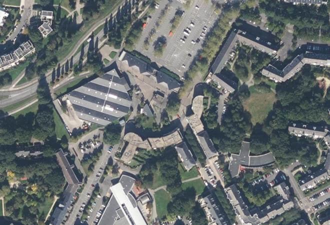 Vue aérienne Marché Poterie, Rennes