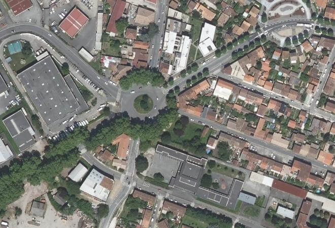 Vue aérienne Marché René Maran, Bordeaux