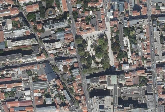 Vue aérienne Marché République, Montreuil