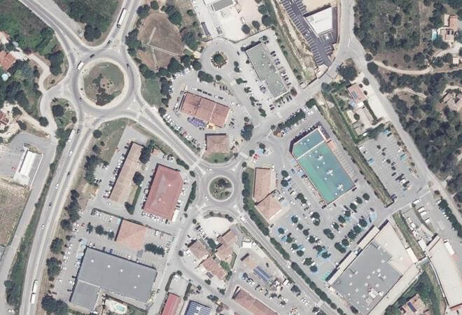 Vue aérienne Marché Rocbaron, Rocbaron