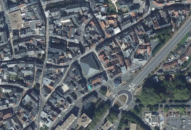 Vue aérienne Marché Saint-Arigle, Nevers