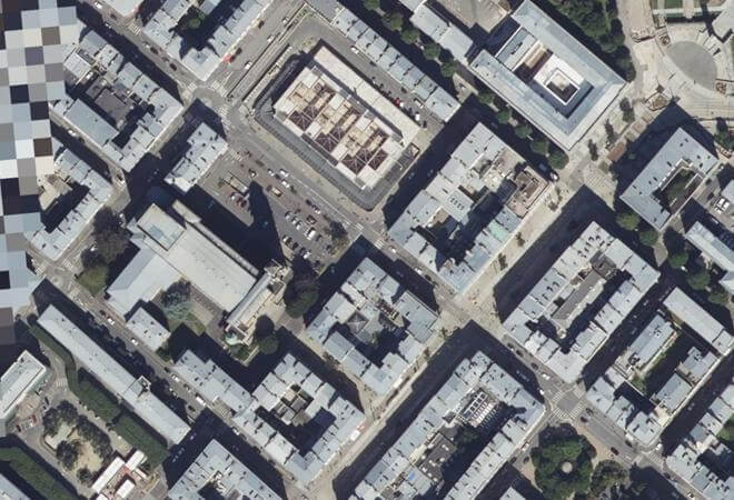 Vue aérienne Marché Saint-Louis, Brest