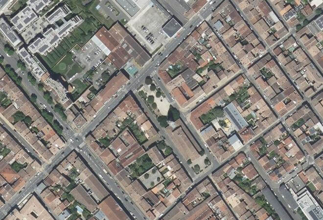 Vue aérienne Marché Saint-Martial, Bordeaux