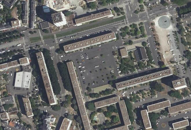 Vue aérienne Marché Saint-Paul, Tours