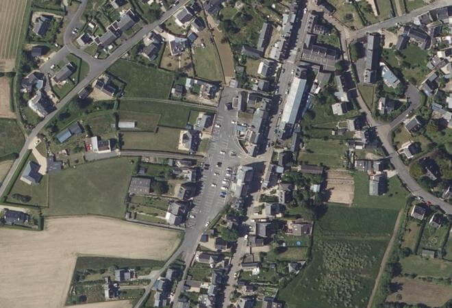 Vue aérienne Marché saisonnier de Brignogan-Plages, Plounéour-Brignogan-plages