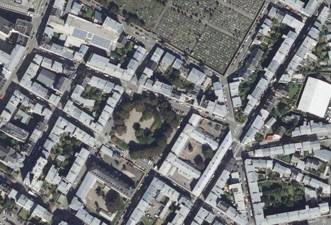 Vue aérienne Marché Sanquer, Brest