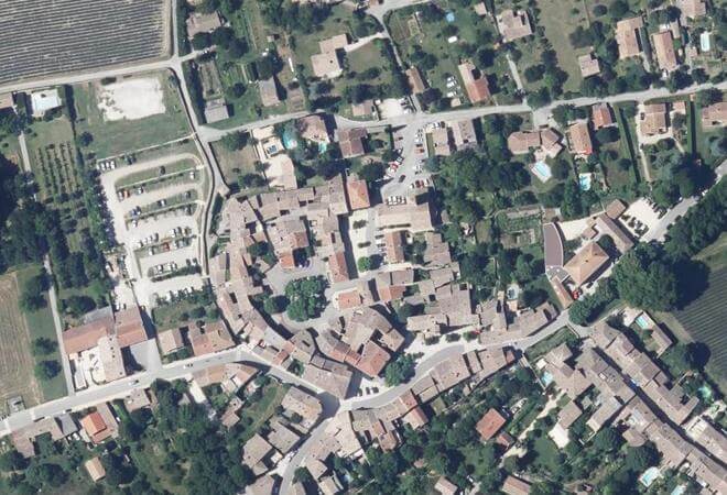 Vue aérienne Marché, Saou