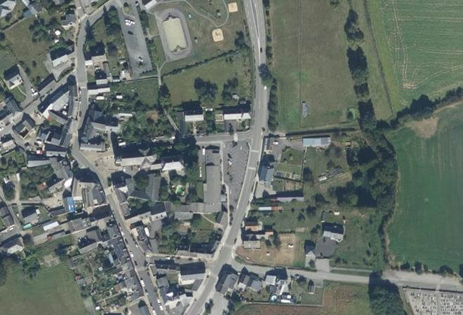 Vue aérienne Marché, Thourie