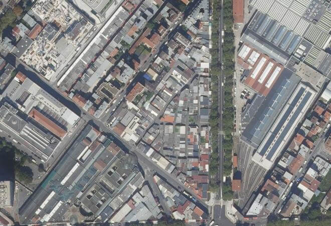 Vue aérienne Marché Vernaison, Saint-Ouen-sur-Seine
