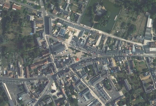 Vue aérienne Marché Veuzain-sur-Loire, Veuzain-sur-Loire
