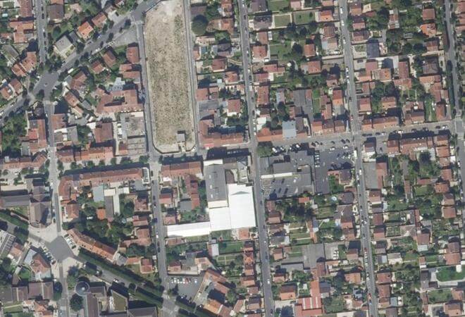Vue aérienne Marché, Villeneuve-le-Roi