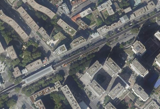 Vue aérienne Marché Vincent Auriol, Paris