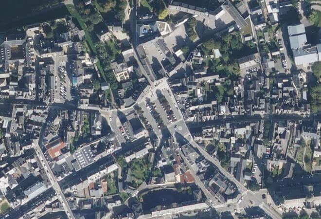 Vue aérienne Marché, Vitré