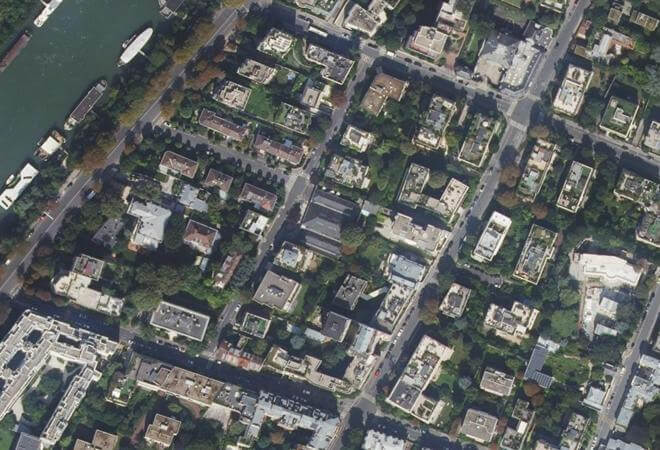 Vue aérienne Marché Windsor, Neuilly-sur-Seine