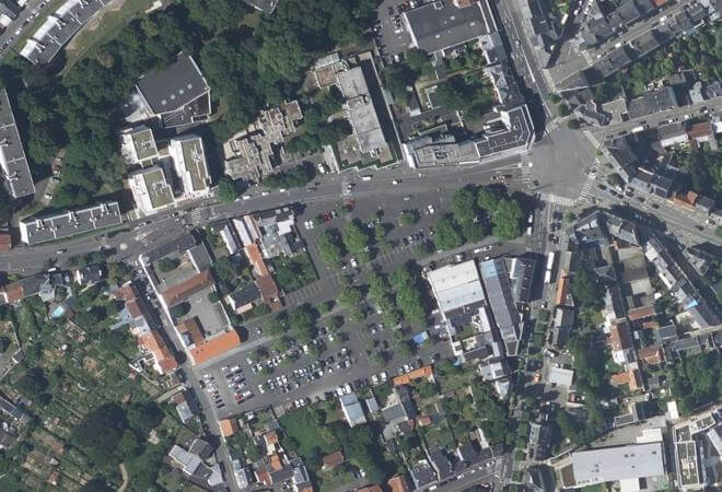 Vue aérienne Marché Zola, Nantes