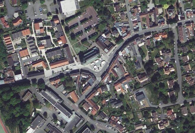 Vue aérienne Marchés municipaux, Wattignies