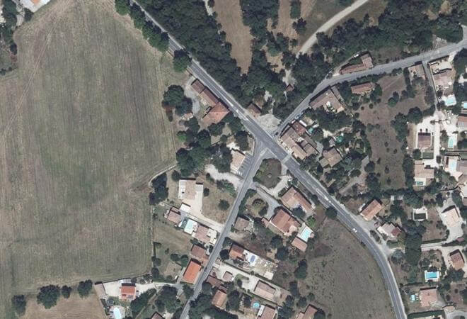 Vue aérienne O P'tit Marché, Vézénobres