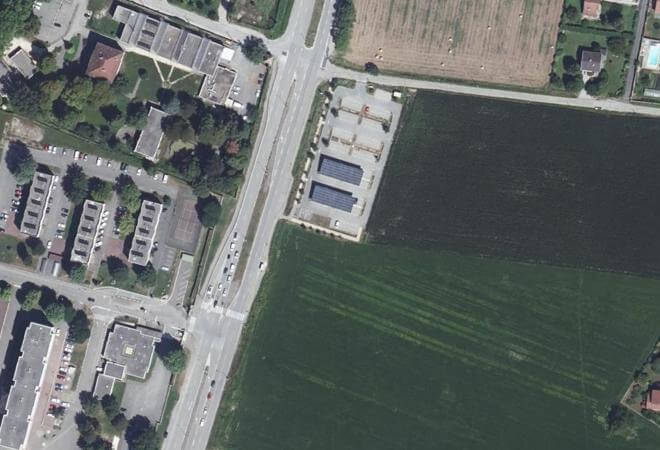 Vue aérienne P+R Rochefort, Varces-Allières-et-Risset