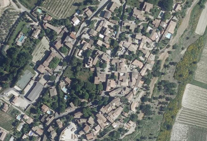 Vue aérienne Petit Marché, Faucon