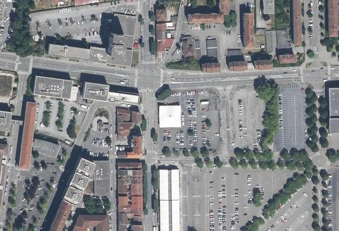 Vue aérienne Petite Halle, Bourg-en-Bresse
