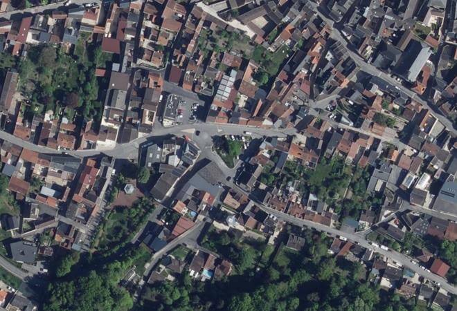 Vue aérienne Place Chanzy, Verzenay