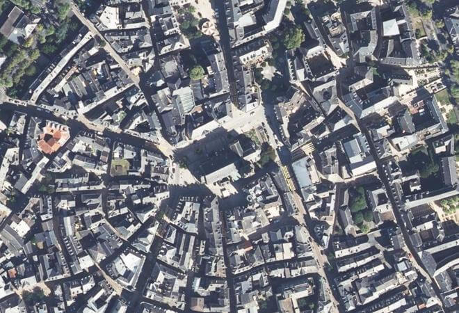 Vue aérienne Place Charles de Gaulle, Brive-la-Gaillarde