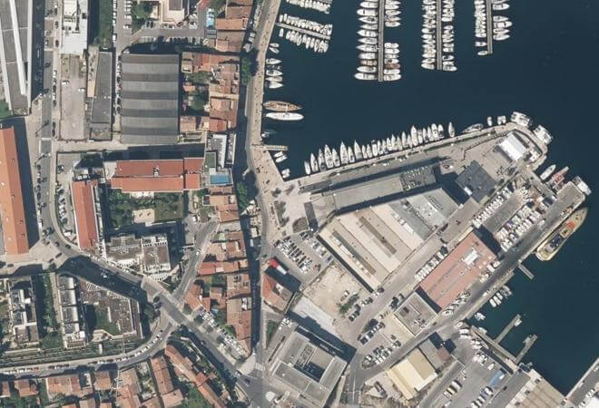 Vue aérienne Place de L'Escalet, La Ciotat